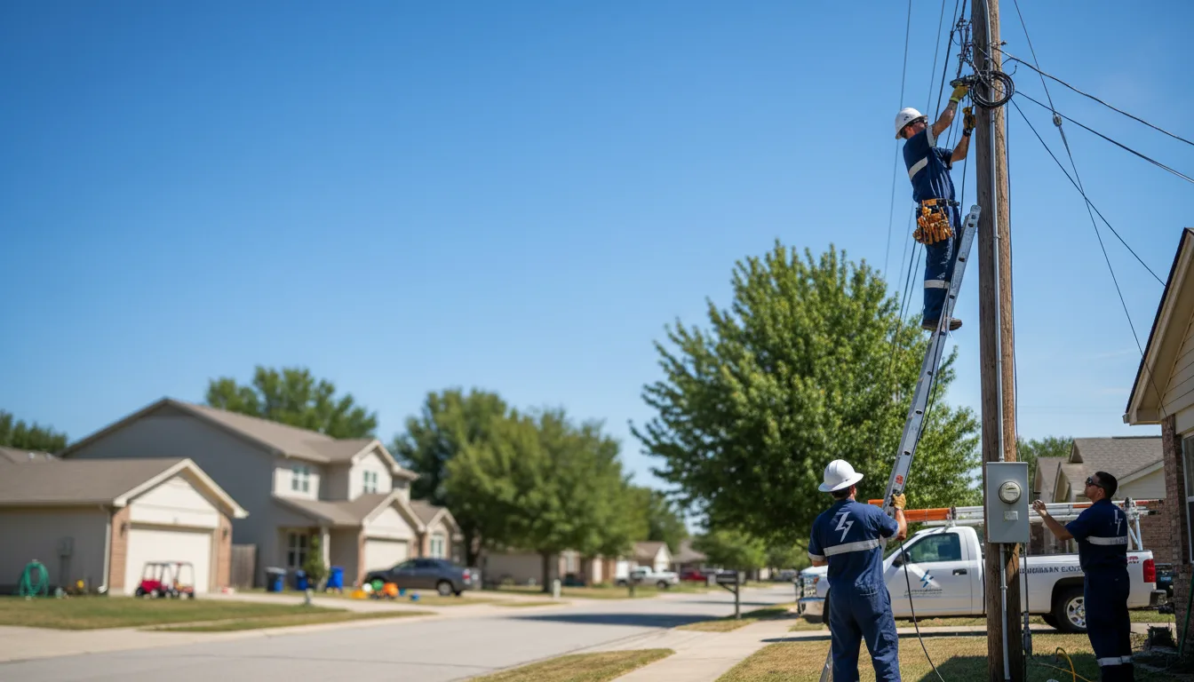 Residential electrician providing installation services in Ralls, TX